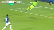 Jordan goalkeeper Amer Shafi scores crazy long-range goal in international friendly vs India