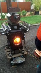 Fireplace with a V8 Engine