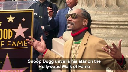 Snoop Dogg unveils Hollywood star with "unexplainable" feeling