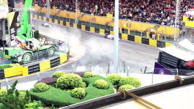 Teenage driver fractures spine after horrific airborne crash at Macau Grand Prix