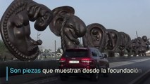 El milagro de la vida en esculturas gigantes