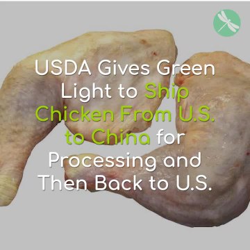 USDA Gives Green Light to Ship Chicken From U.S. to China for Processing and Then Back to U.S.
