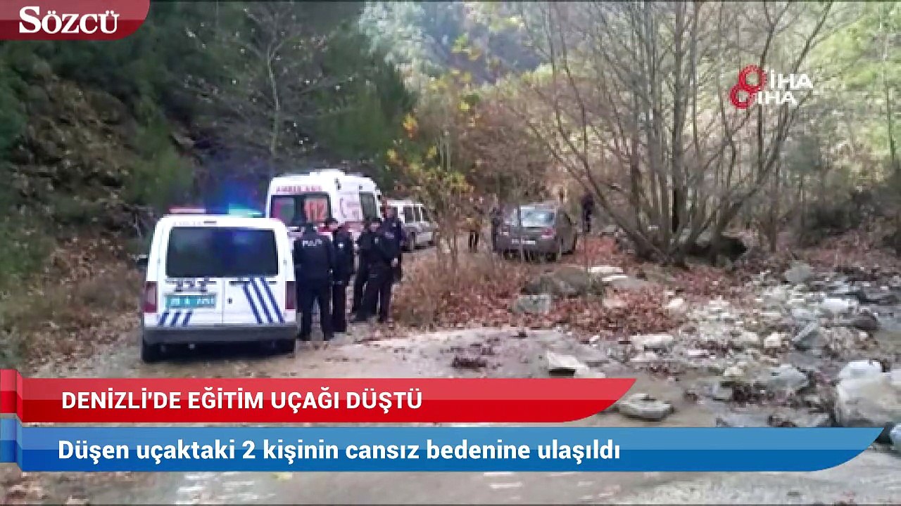 Denizli’de düşen uçaktaki 2 kişinin cansız bedenine ulaşıldı