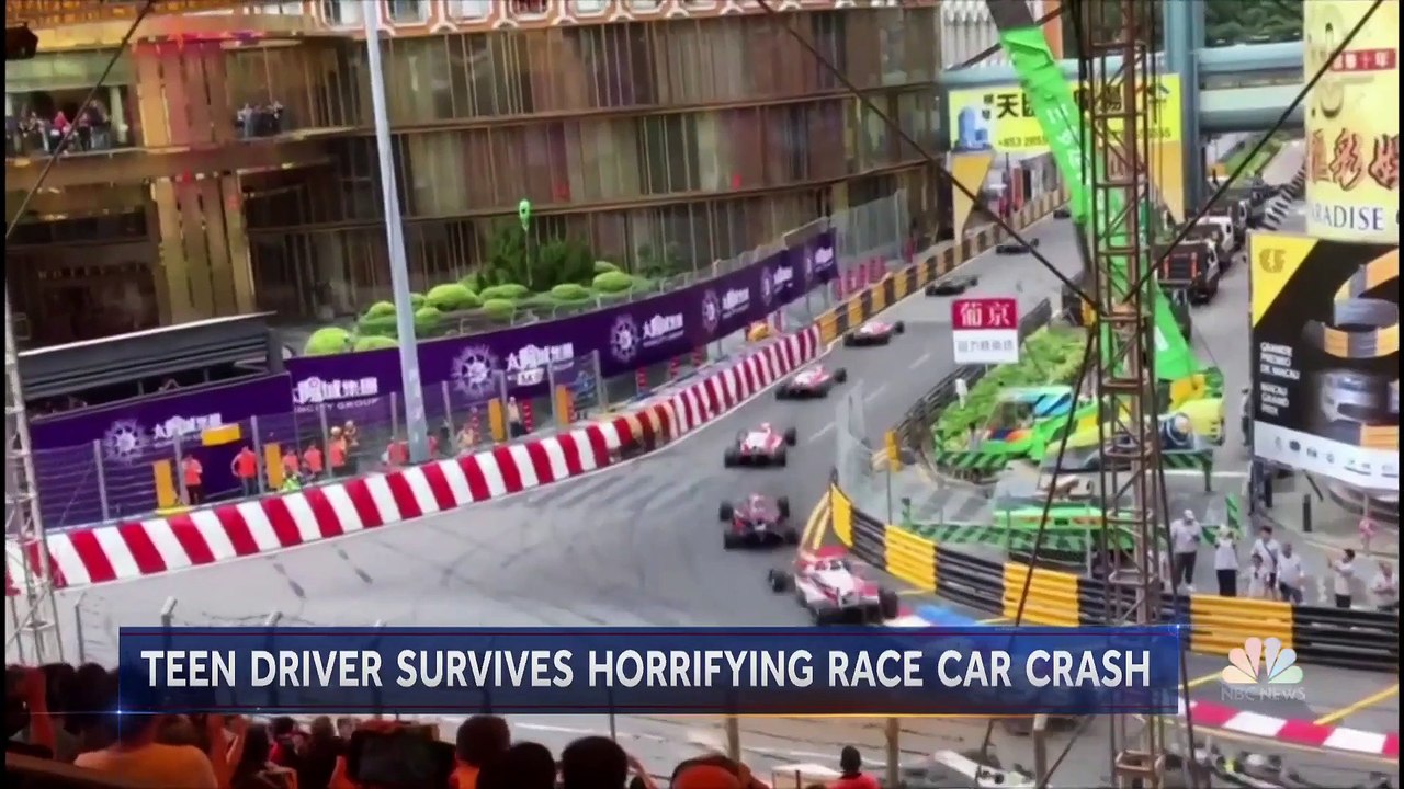 Watch the scary moment a teenage Formula 3 driver goes airborne, crashes during race