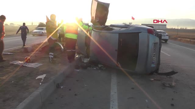 Otomobil, Takla Attı 1 Ölü, 1 Yaralı