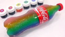 Pudding Coca Cola Rainbow Colors Gummy Jelly Learn Colors Slime Clay