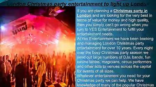 London Christmas Party Entertainment