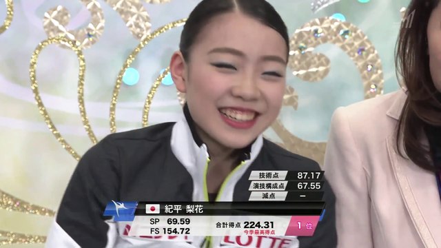 NHK杯 紀平・三原・宮原選手 FSダイジェスト