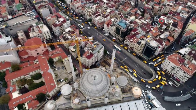 Taksim Camii'nin Son Hali Havadan Görüntülendi