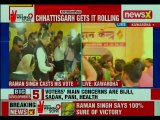 CM Raman Singh Casts His Votes, Congress Alleges EVM Tampering