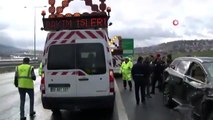 Kuzey Marmara Otoyolu'nda Trafik Kazası! Lüks Cip Hurdaya Döndü