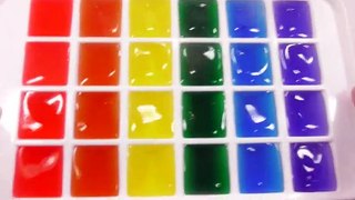 DIY How to Make 'Triangle Rainbow Colors Pudding Gummy' Learn Colors Numbers Counting Slime