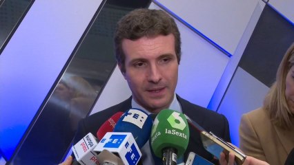 Casado valora el suspenso de Bruselas a los Presupuestos de Sánchez.