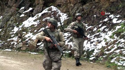 Kar, Kış, Zorlu Arazi Şartları Demeden Karadeniz'de PKK’lı Avı Sürüyor...