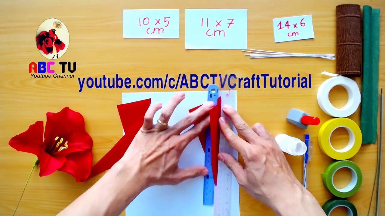 ABC TV   How To Make Amaryllis Paper Flower From Crepe Paper - Craft Tutorial