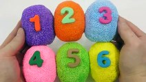 Color Foam Clay Play Doh Number Surprise Egg Color  Frozen Hide 칼라폼 플레이도우 숫자 서프라이즈에그 뽑기 겨울왕국