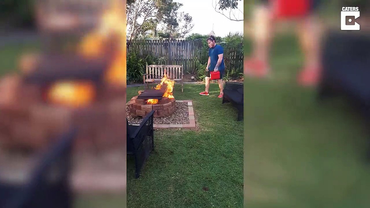 Mangal yerine bahçeyi yakan salak