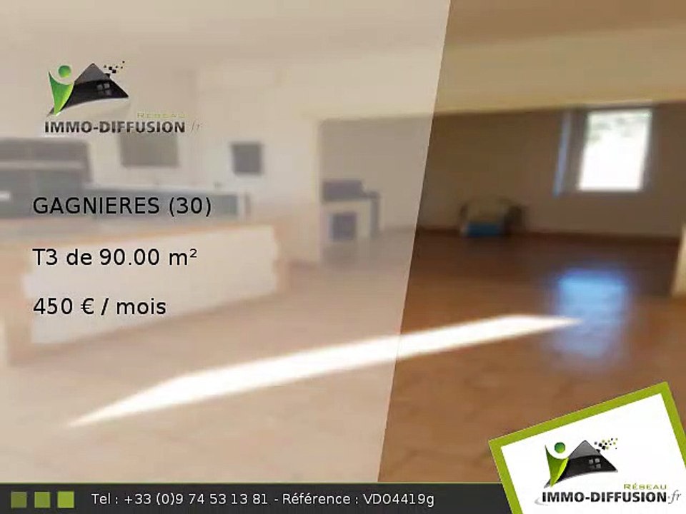 T3 APPARTEMENT 90.00m2 A louer sur Gagnieres - 450 Euros/mois