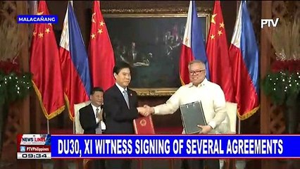 Du30, Xi witness signing of several agreements