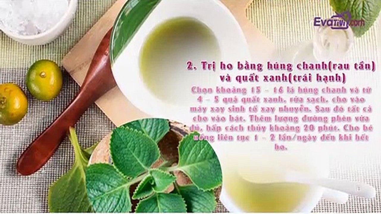 1. Evativi - Bài thuốc dân gian: Tổng Hợp Những Bài Thuốc TRỊ HO Cho Trẻ Em