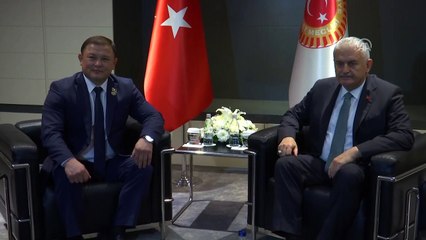 TBMM Başkanı Yıldırım, Kırgızistan Meclis Başkanı Cumabekov ile görüştü - İZMİR