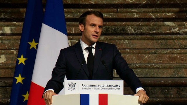 Discours du Président de la République, Emmanuel Macron, à la communauté française de Belgique