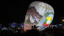 Exploding hot air balloon injures revellers at Myanmar festival