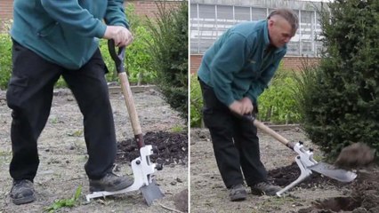 This Attachment Adds Leverage To Your Shovel To Prevent Back Pain