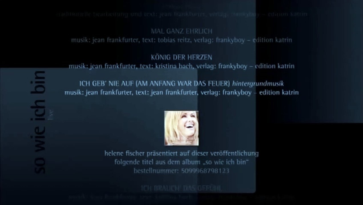Helene Fischer – Einstellungen – Titel-informationen – Mitwirkende — Best Of Helene Fischer – So Wie Ich Bin – Live