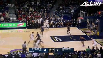 Duquesne vs. Notre Dame Basketball Highlights (2018-19)