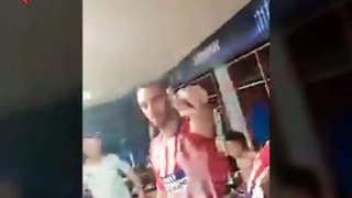 UEFA Super Cup Champion Atletico Madrid dressing room celebration after defeated Real Madrid