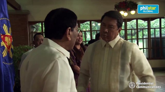 President Rodrigo Roa Duterte presides over the oath taking of Ramon Tulfo, Jr. as his Special Envoy for Public Diplomacy to the People’s Republic of China