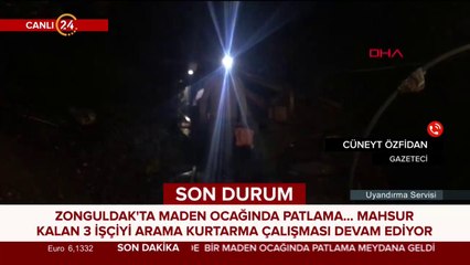 3 işçiyi kurtarma çalışmaları devam ediyor