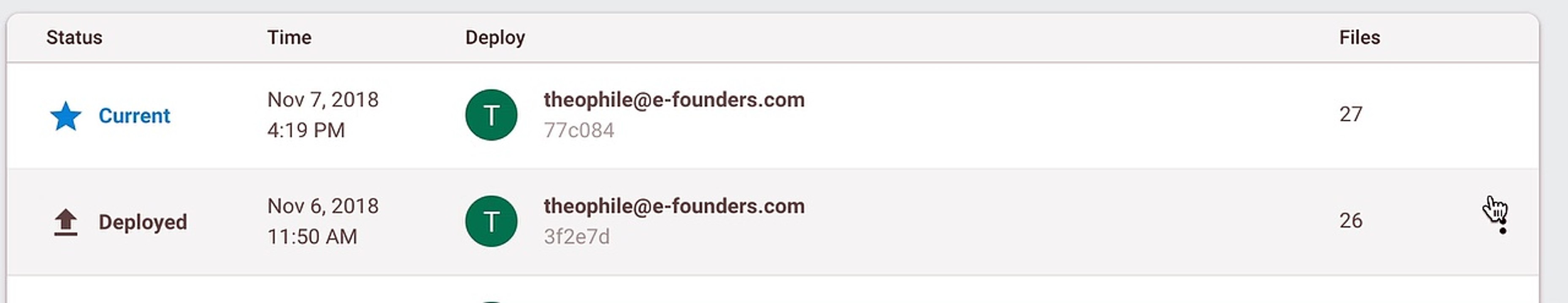 Firebase Hosting Rollback