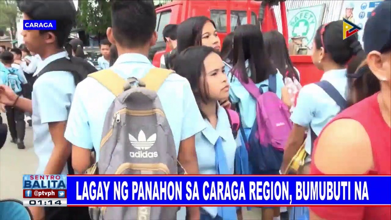Lagay ng panahon sa CARAGA region, bumubuti na; Suspensyon sa mga klase, inalis na
