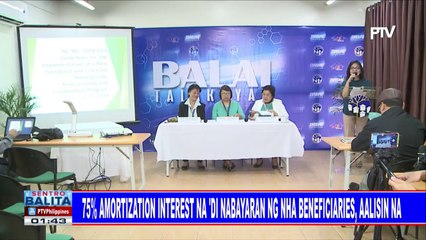 75% amortization interest na 'di nabayaran ng NHA beneficiaries, aalisin na