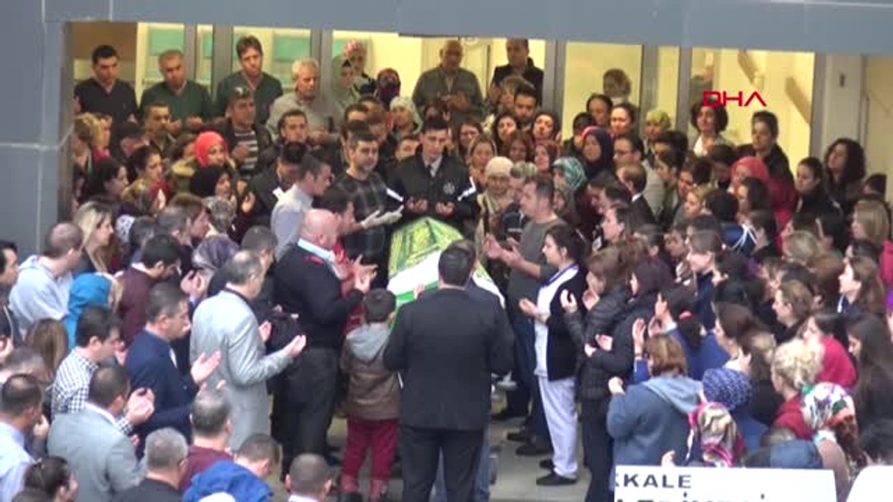 Çanakkale Eş Kurbanı Ebe, Görev Yaptığı Hastaneden Törenle Uğurlandı