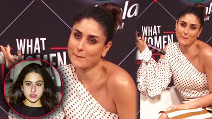 Kareena Kapoor Khan makes Weird faces on Sara Ali Khan's Name; Watch video | FilmiBeat