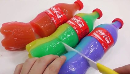 Coca Cola Coke Bottle Gummy Pudding Rainbow Play Doh Toy Surprise Eggs