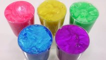 DIY Learn Colors Slime Clay Surprise Toys Cocktail Glitter Slime Disney Frozen Anna Marie Pororo
