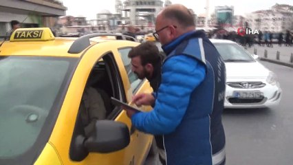 Taksim Meydanı’nda taksicilere şok denetim