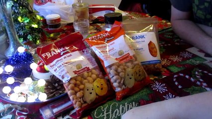 Taste test of frank brand peanuts gummies and chips