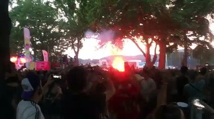 Les Ardentes lors du coup de siflet Brésil - Belgique