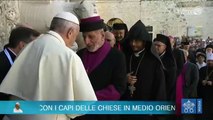 Papa Francesco a Bari accolto da 100mila persone, abbracci con i Patriarchi