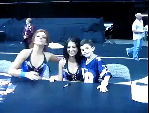 Clever Kid Steals A Kiss From The Cheerleader