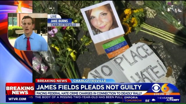 Driver in Charlottesville Rally Death Pleads Not Guilty to 30 Hate Crimes