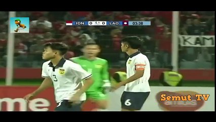 INDONESIA (1) vs LAOS (0) - Highlight & Goal  AFF U19 Championship 2018