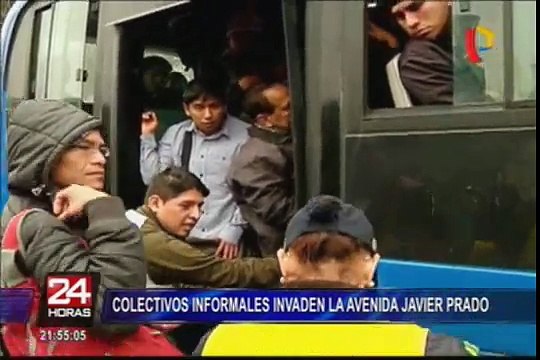 Colectiveros invaden la avenida Javier Prado
