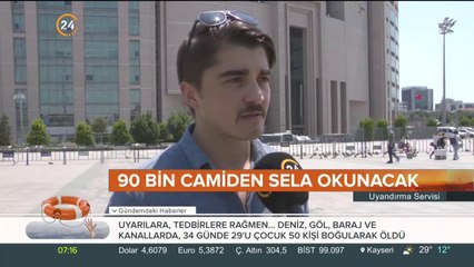 90 bin camiden sela okunacak
