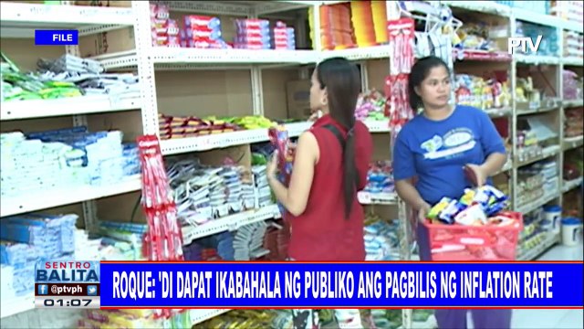 #SentroBalita | Roque: 'Di dapat ikabahala ng publiko ang pagbilis ng inflation rate